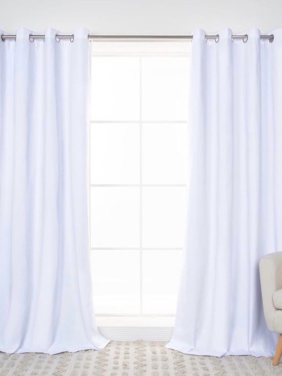 Other - Best Home Fashion White Cotton Curtain Panels 52x84 Set of 2 Grommet Top